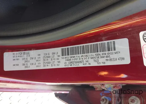 2019 Ram 1500 Big Horn/Lone Star 4X2 6'4 Box из США, поврежденный, VIN 1C6RREBT6KN639675